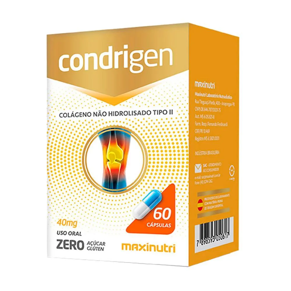 CONDRIGEN ULTRA COLáGENO TIPO 2 MDK MAXINUTRI 60 CáPSULAS
