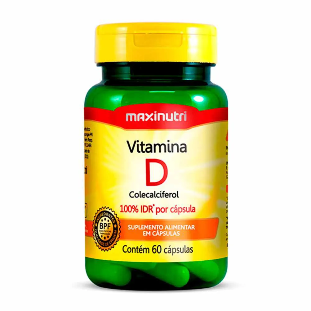 VITAMINA D 100% IDR  MAXINUTRI 60 CAPSULAS