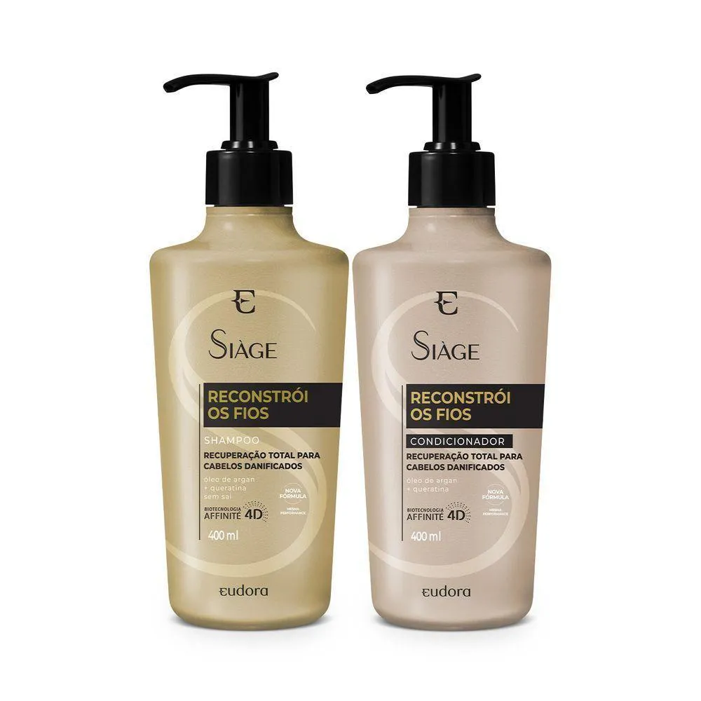 COMBO SIàGE RECONSTRóI OS FIOS: SHAMPOO 400ML + CONDICIONADOR 400ML