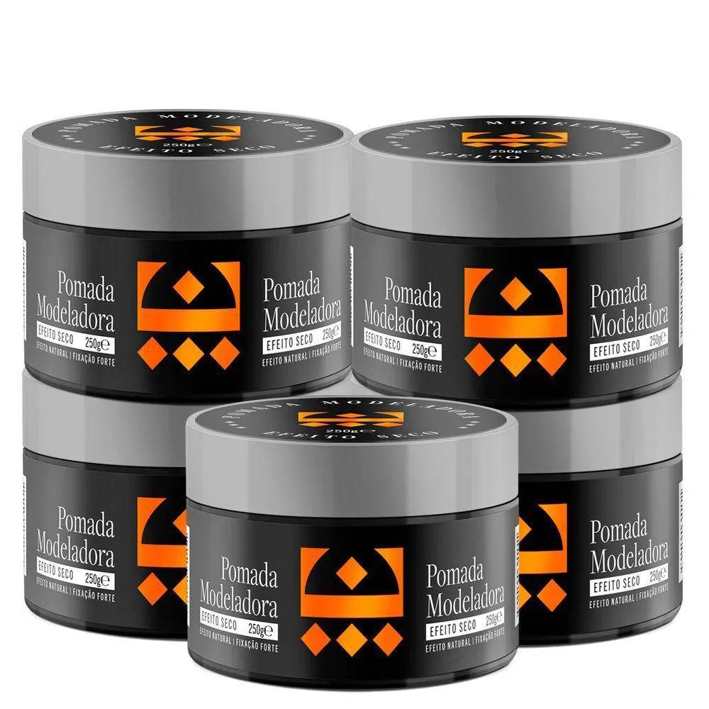 KIT 5 POMADA PARA CABELO EFEITO SECO EMBAIXADOR 250G
