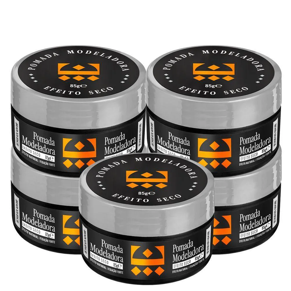 KIT 5 POMADA PARA CABELO EFEITO SECO EMBAIXADOR 85G
