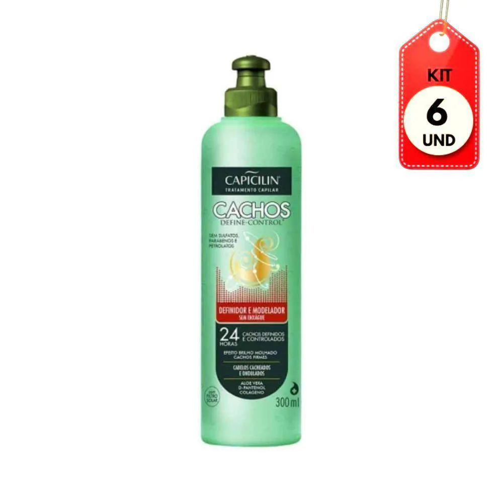 KIT C/06 CAPICILIN CACHOS DEFINIDOS DEFINIDOR 300ML