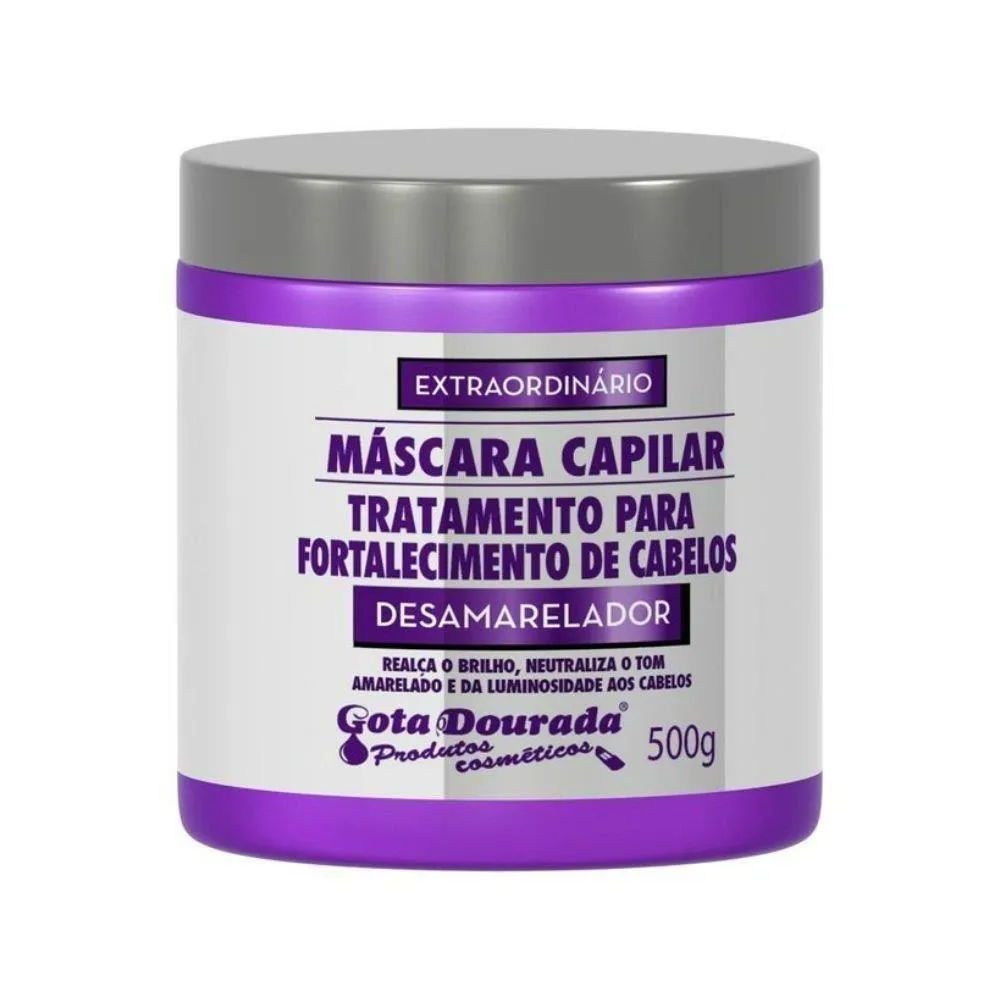 GOTA DOURADA DESAMARELADOR MáSCARA 500G