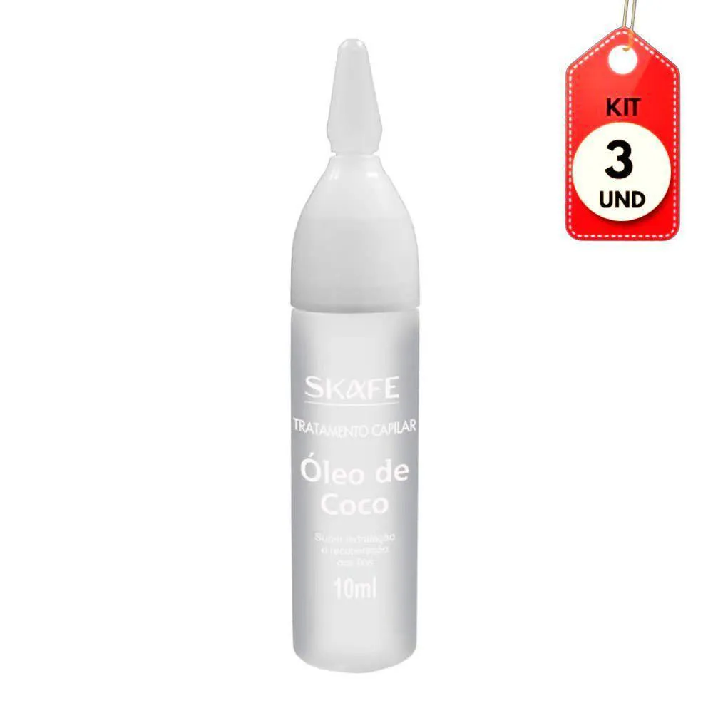 KIT C-03 SKAFE TRATAMENTO CAPILAR óLEO DE COCO 10ML