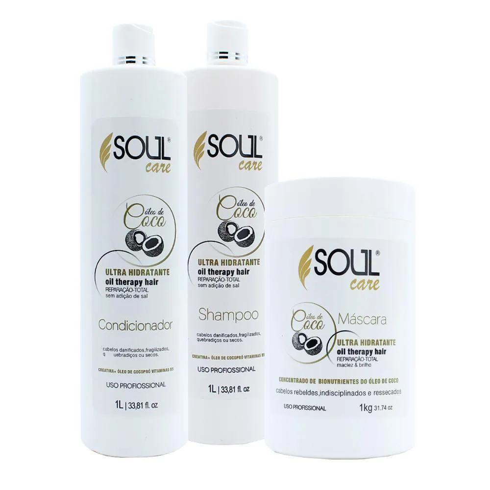 KIT PROFISSIONAL DE HIDRATAçãO CAPILAR SOUL CARE 1L