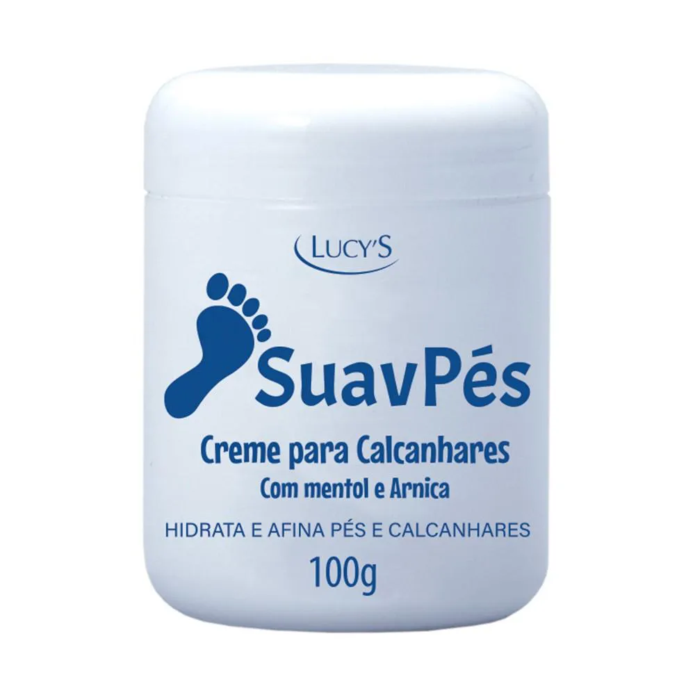 CREME SUAVPéS PARA CALCANHARES RACHADURAS - COM MENTOL E ARNICA - LUCY´S 100G