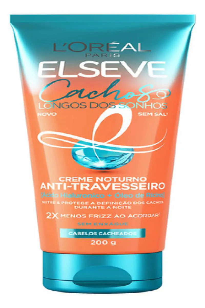 CREME NOTURNO ANTI-FRIZZ ELSEVE CACHOS LONGOS DOS SONHOS 200 G