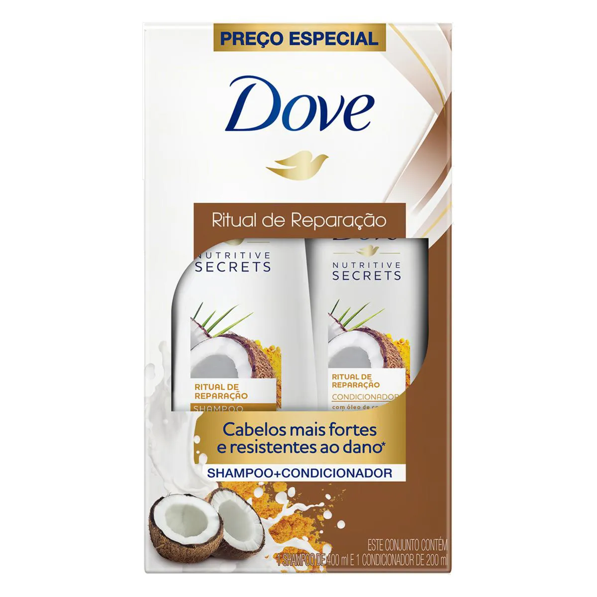 KIT DOVE RITUAL DE REPARAçãO SHAMPOO 350ML + CONDICIONADOR 175ML