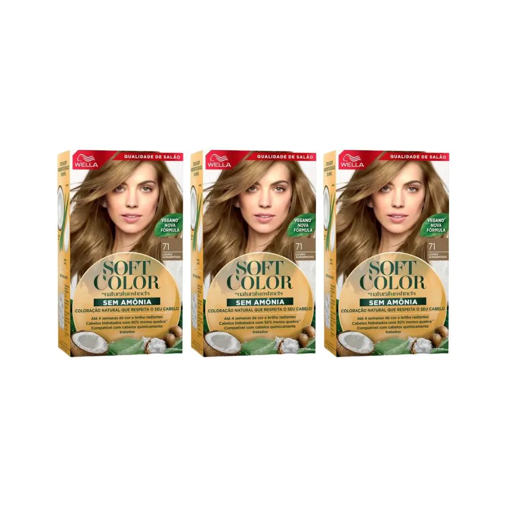 COLORAçAO SOFT COLOR 71 LOURO ACINZENTADO-KIT C/3UN