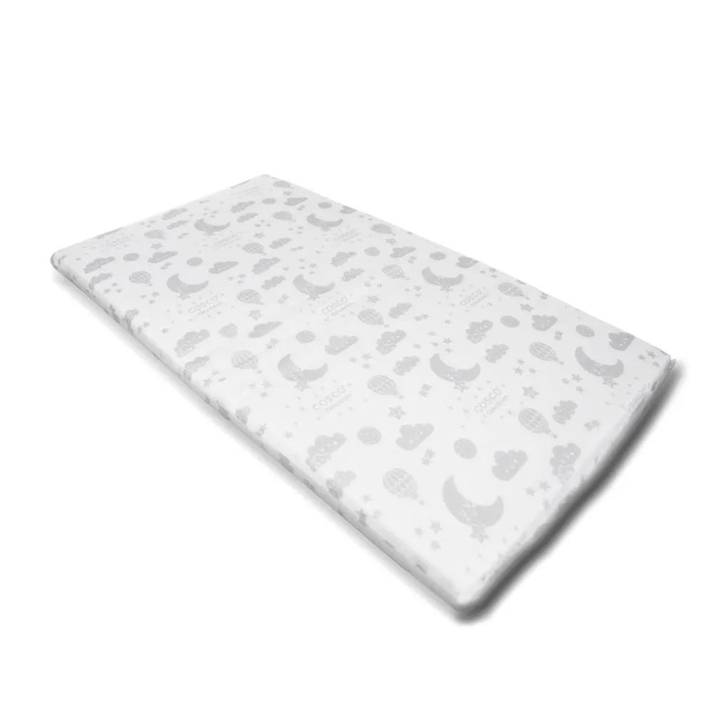 COLCHONETE PARA BERçO TAM 1 (88X52X4) COSCO - BRANCO ESTAMPADO