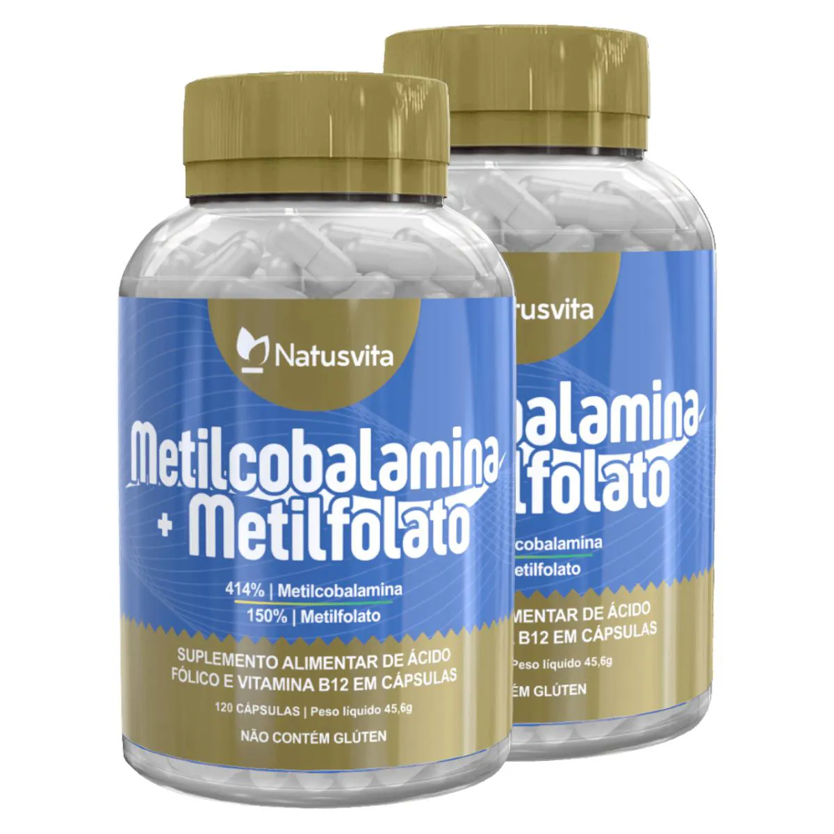 METILCOBALAMINA (VITAMINA B12) + METILFOLATO (VITAMINA B9) CONCENTRADO 2 UND 240 Cápsulas