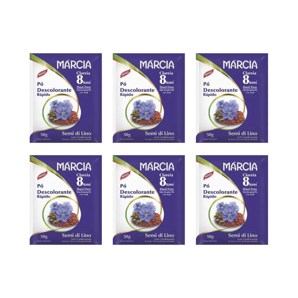 PO DESCOLORANTE MARCIA 50G SEMI DI LINO - KIT C/ 6UN