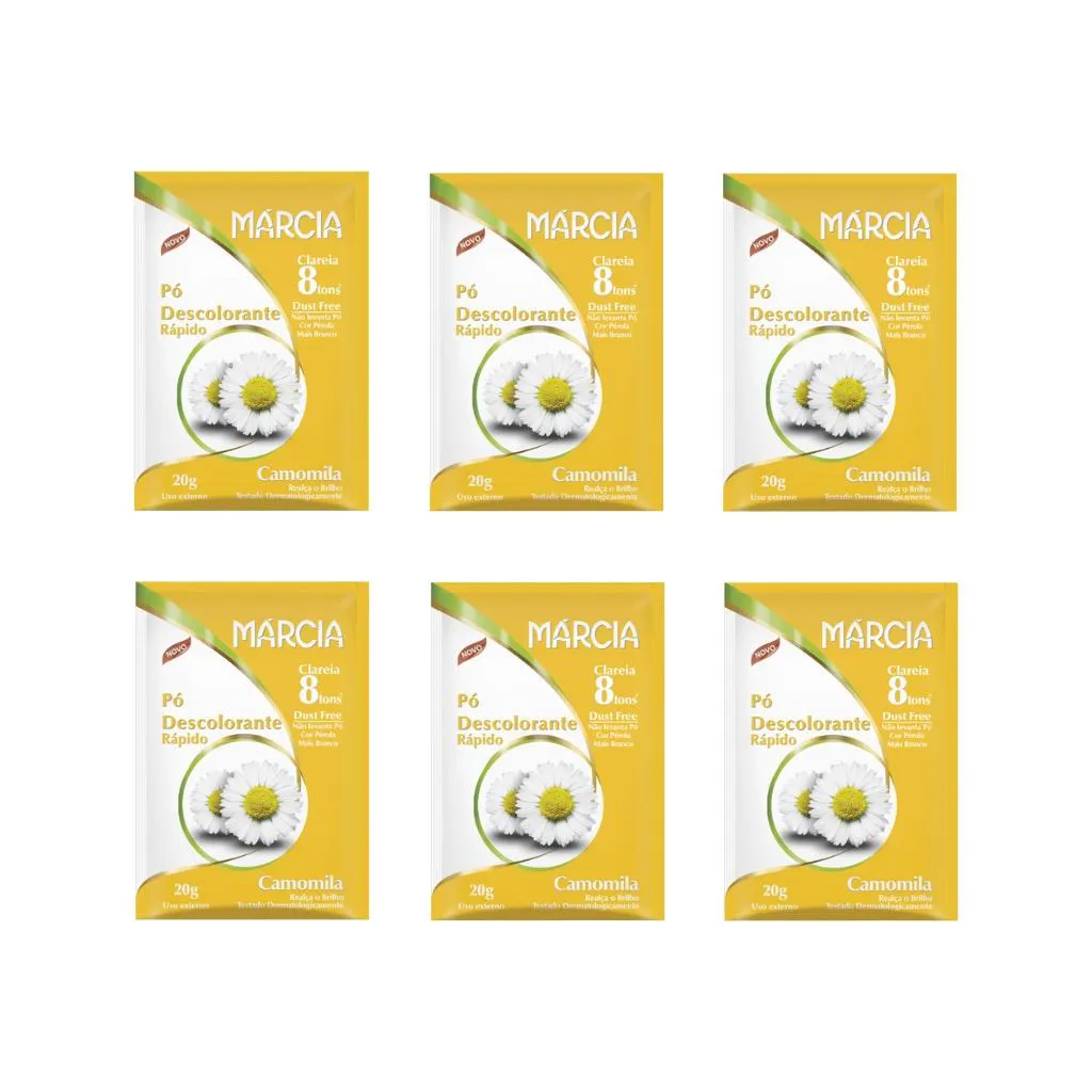 PO DESCOLORANTE MARCIA CAMOMILA 20G - KIT C/ 6UN