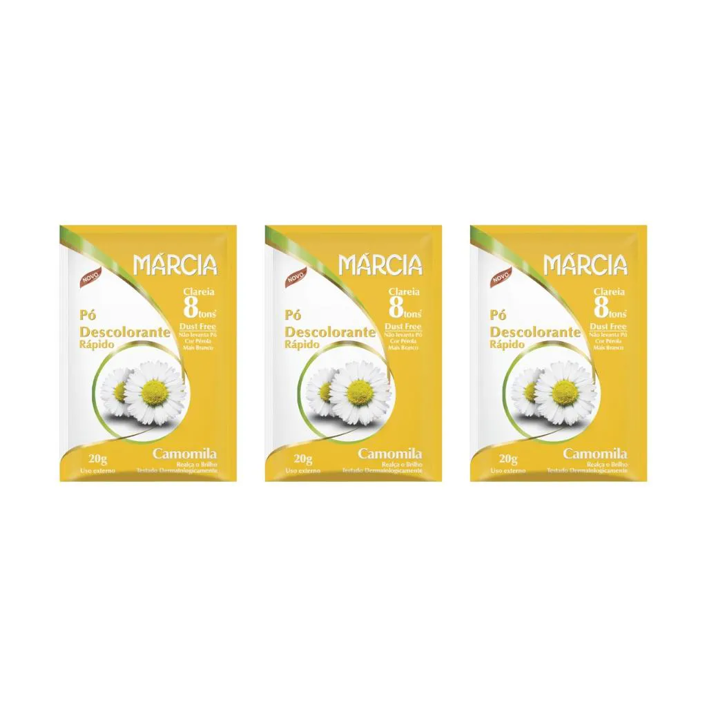 PO DESCOLORANTE MARCIA CAMOMILA 20G - KIT C/ 3UN