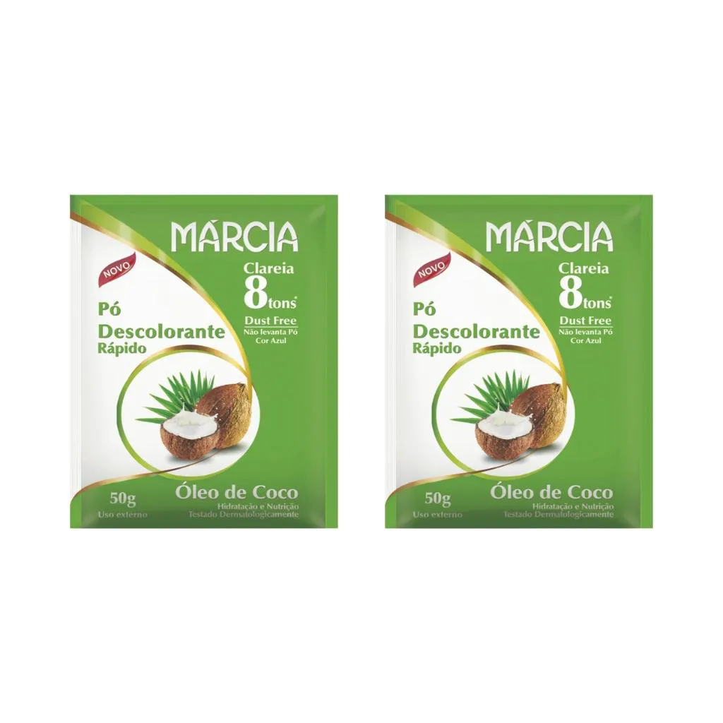 PO DESCOLORANTE MARCIA OLEO DE COCO 50G - KIT C/ 2UN