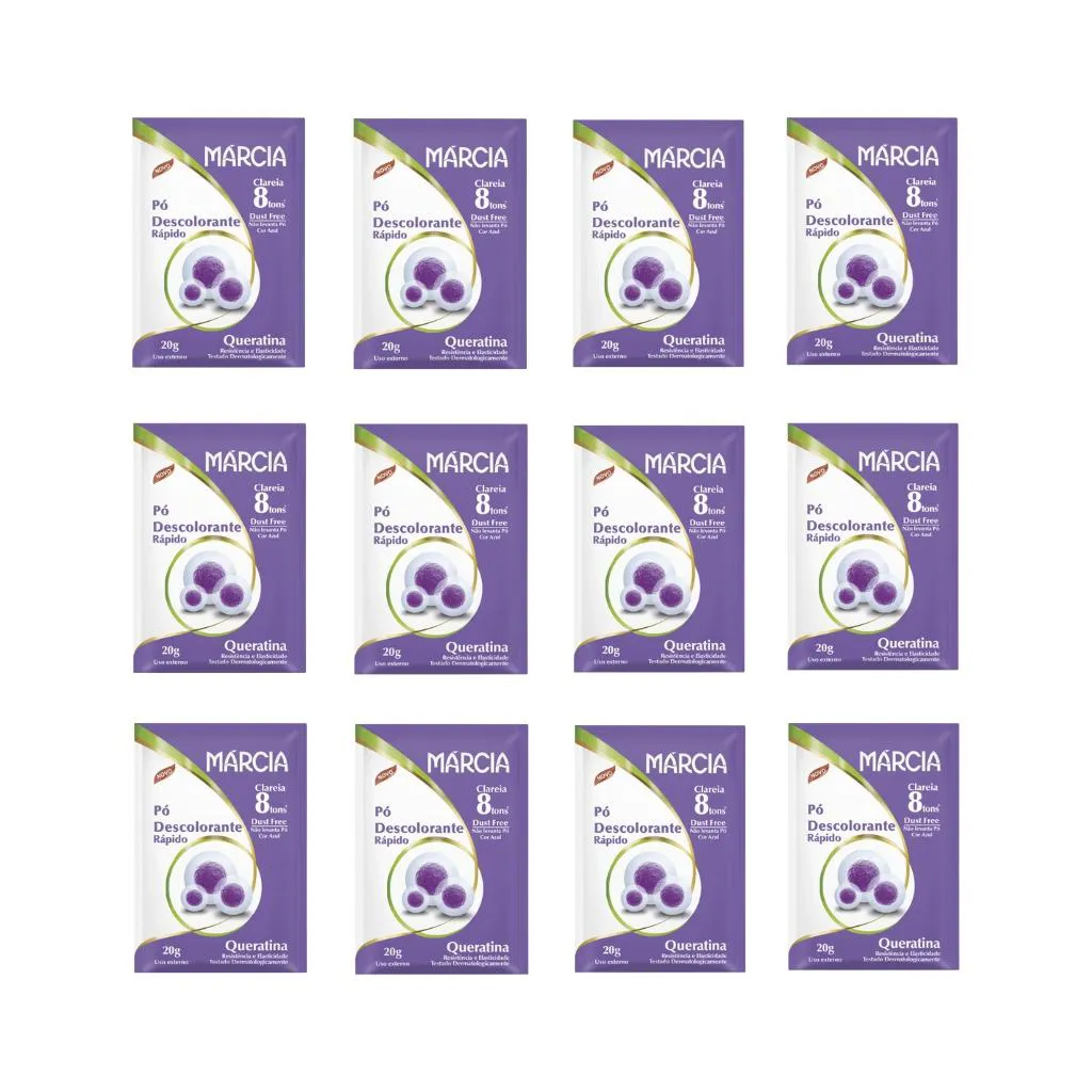 PO DESCOLORANTE MARCIA QUERATINA 20G - KIT C/ 12UN