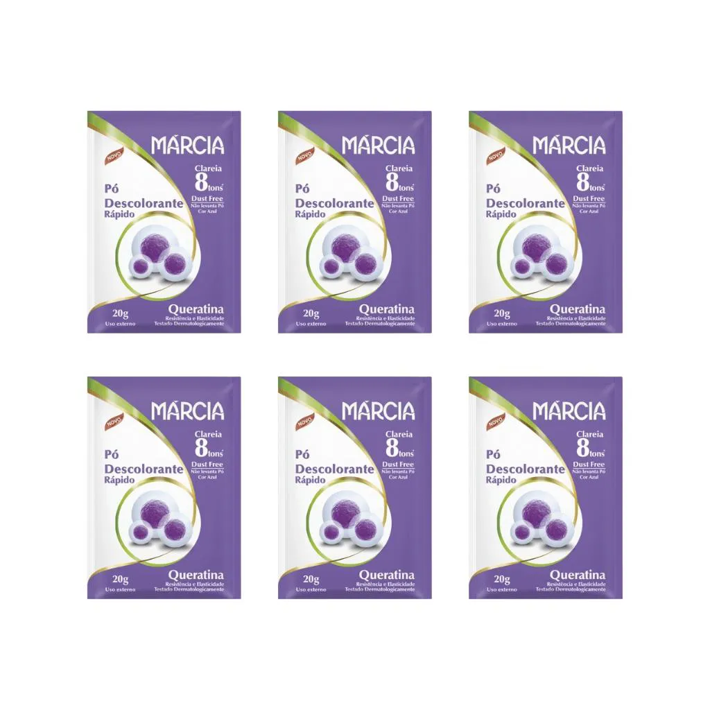 PO DESCOLORANTE MARCIA QUERATINA 20G - KIT C/ 6UN
