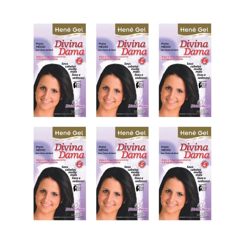 HENE DIVINA DAMA 180G GEL POUCH MEDIO - KIT C/ 6UN