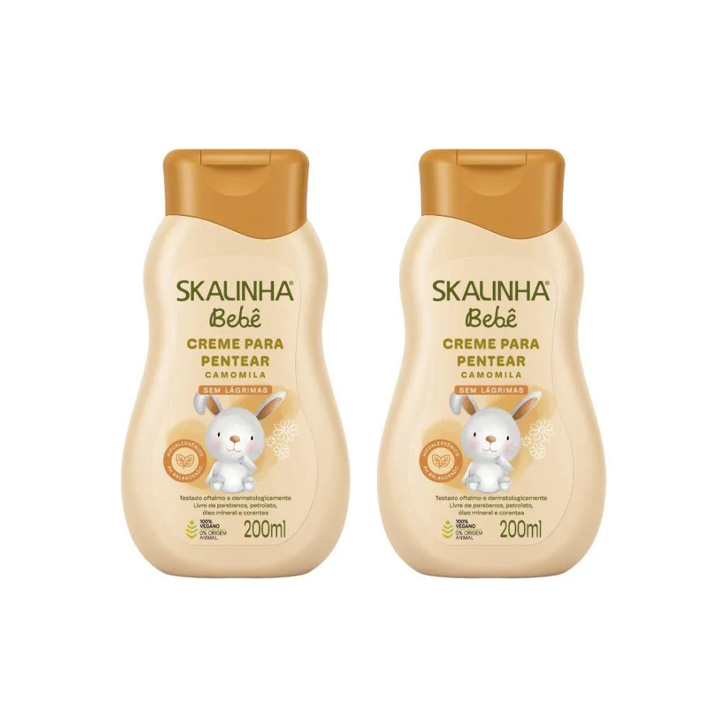 CREME PARA PENTEAR SKALA SKALINHA BEBE CAMOMILA 250G - 2UN