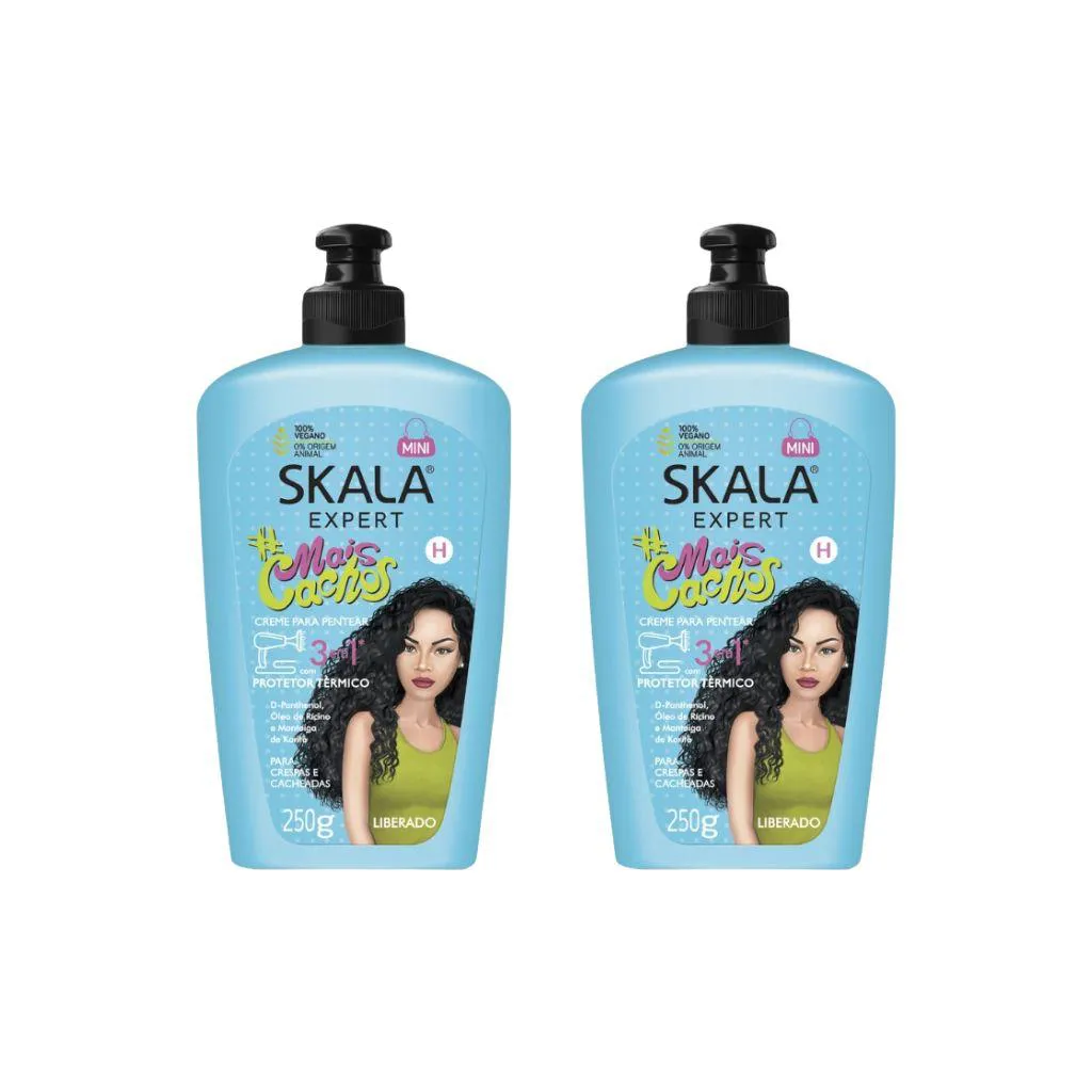 CREME PARA PENTEAR SKALA MAIS CACHOS 250G - KIT C/ 2UN