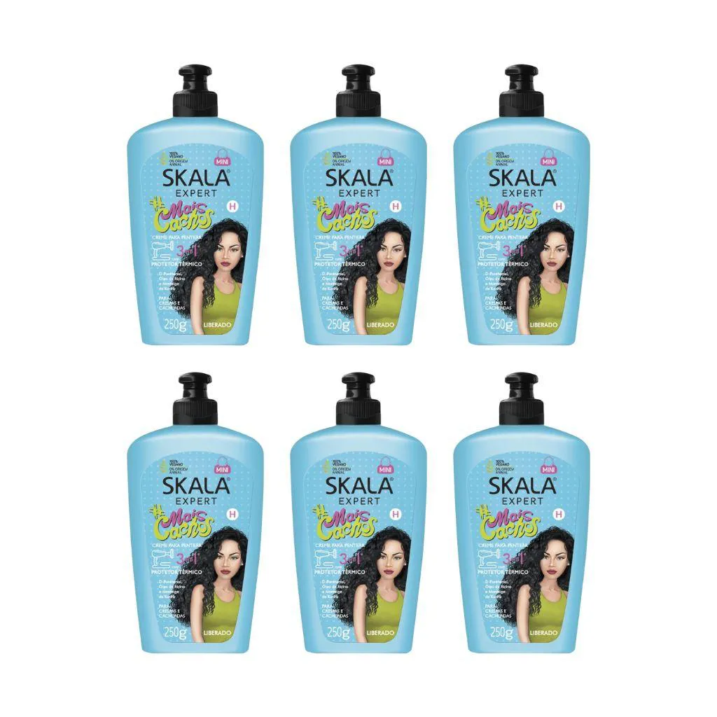 CREME PARA PENTEAR SKALA MAIS CACHOS 250G - KIT C/ 6UN