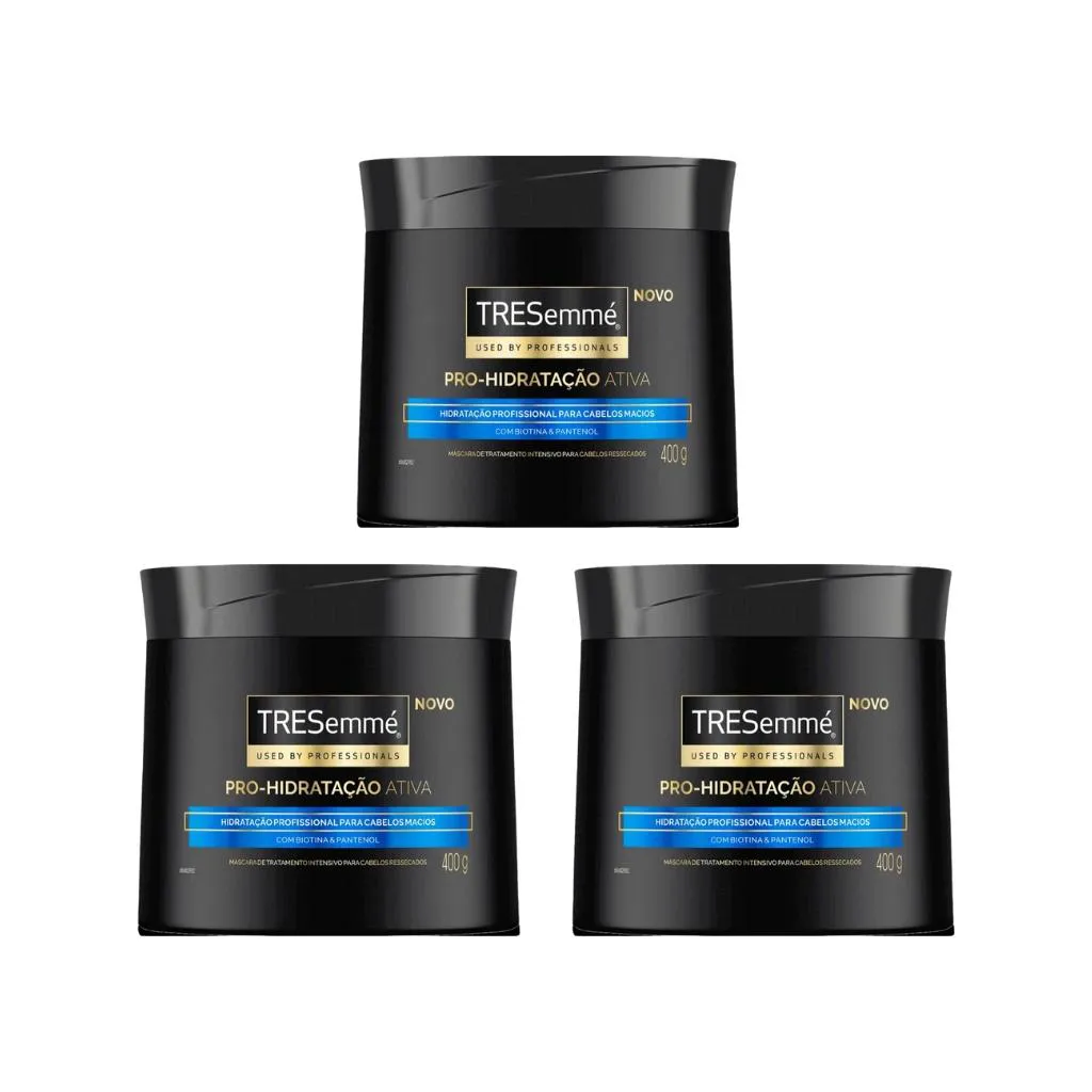 CREME DE TRATAMENTO TRESEMME 400G PRó-HIDRATAçAO - KIT C/3UN