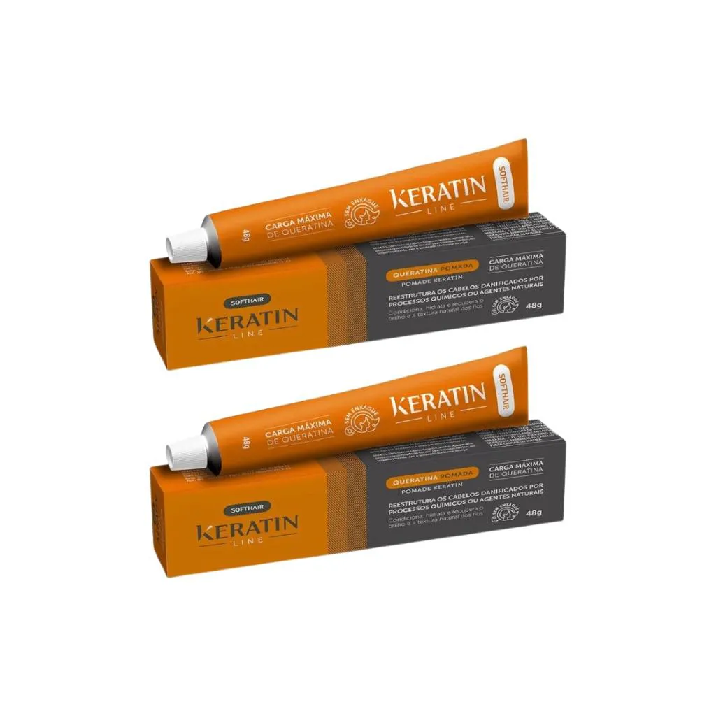 KERATIN LINE 48G BISNAGA SOFT HAIR - KIT C/ 2UN