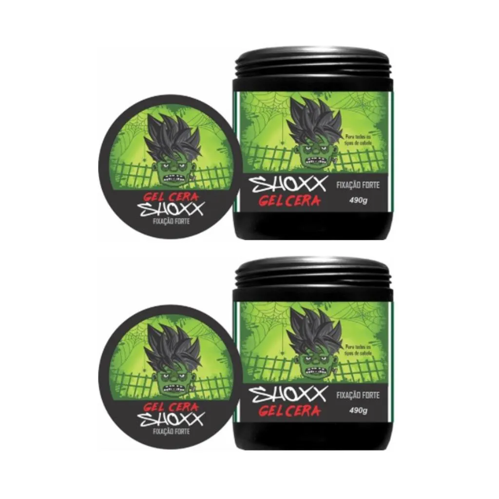 GEL CERA FIXADOR SHOXX 490G - KIT C/ 2UN