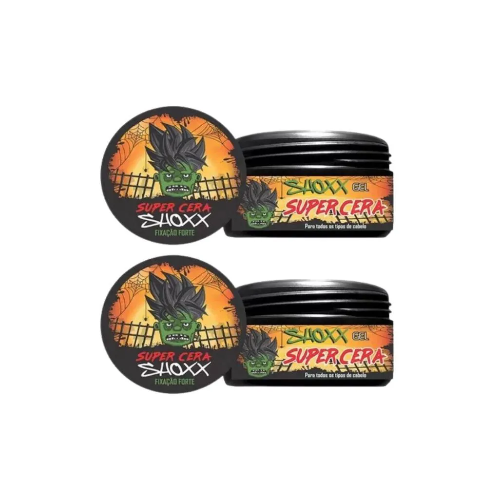 GEL CERA FIXADOR SHOXX SUPER CERA 240G - KIT C/ 2UN