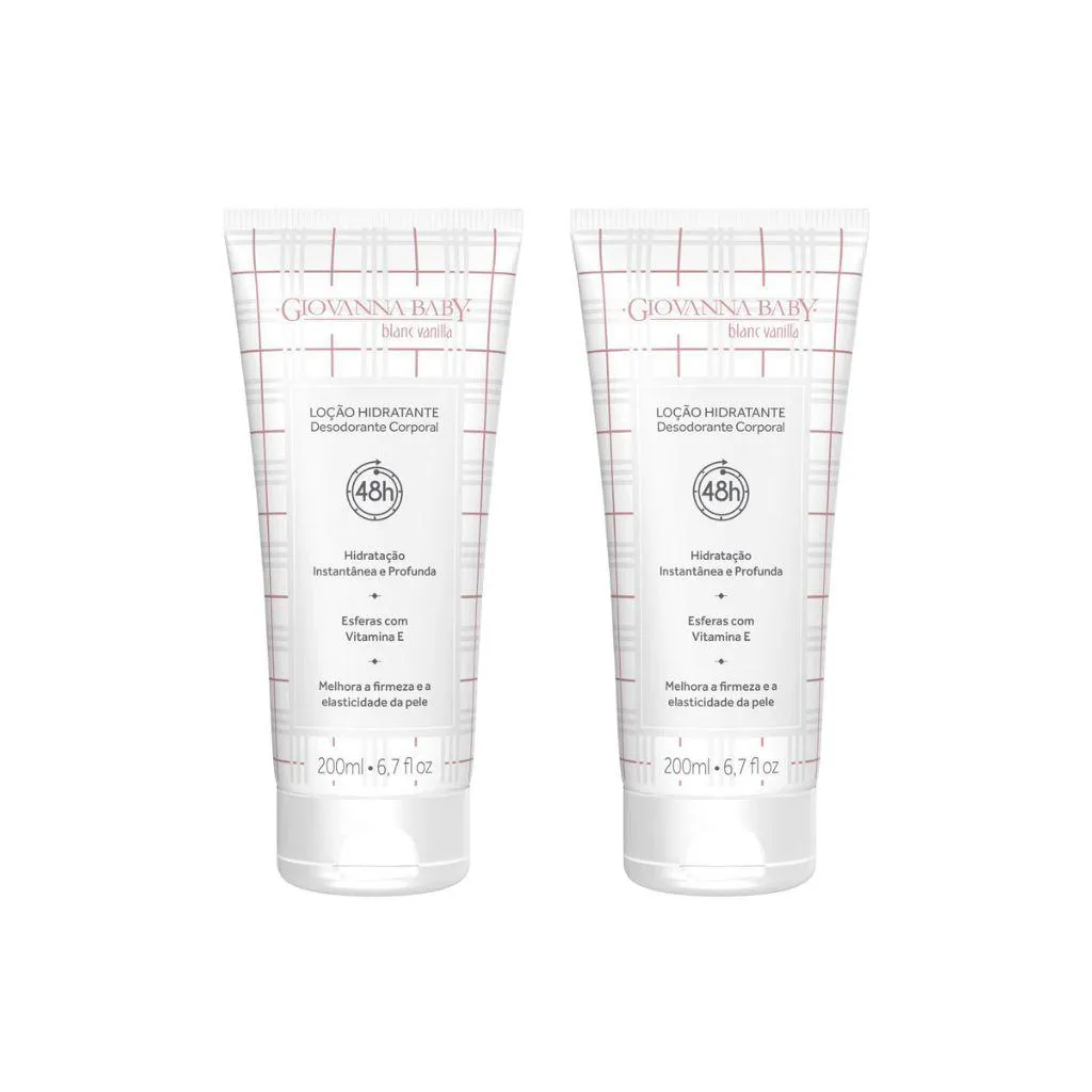 HIDRATANTE CORPORAL GIOVANNA BABY 200ML VANILLA - KIT C/ 2UN