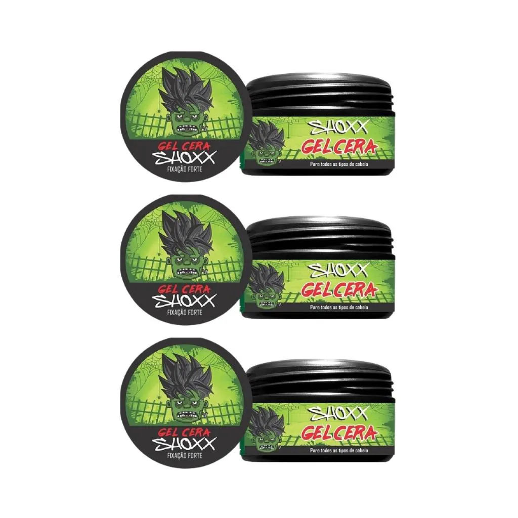 GEL CERA FIXADOR SHOXX 240G - KIT C/ 3UN