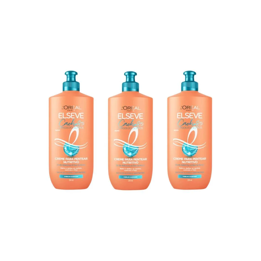 CREME PARA PENTEAR ELSEVE 250ML CACHOS DOS SONHOS 250ML- 3UN