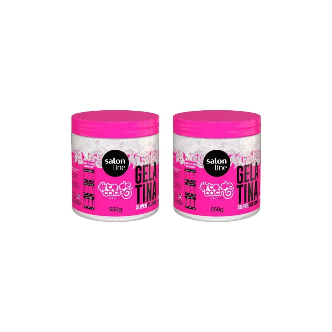 GELATINA CAPILAR SALON LINE 550G SUPER VOLUME TODECACHO- 2UN