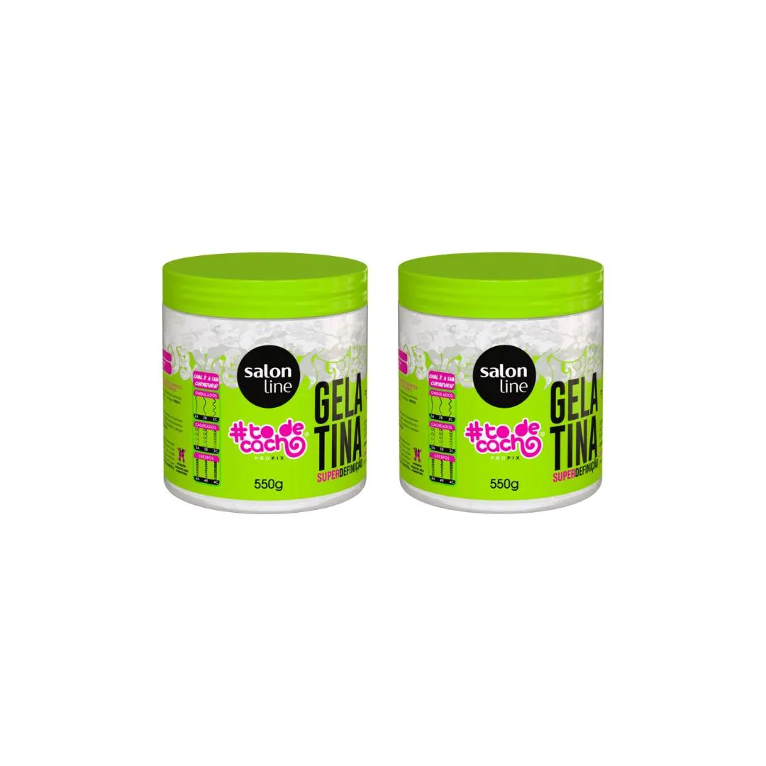 GELATINA CAPILAR SALON LINE 550G TODECACHO SUPER DEFINI- 2UN