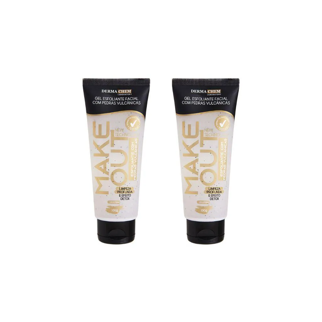 GEL FACIAL DERMACHEM ESFOLIA MAKE OUT PEDRA VUL 100G-KIT 2UN