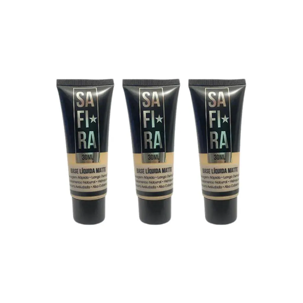 BASE SAFIRA LIQUIDA MATTE N 1 - KIT C/ 3UN