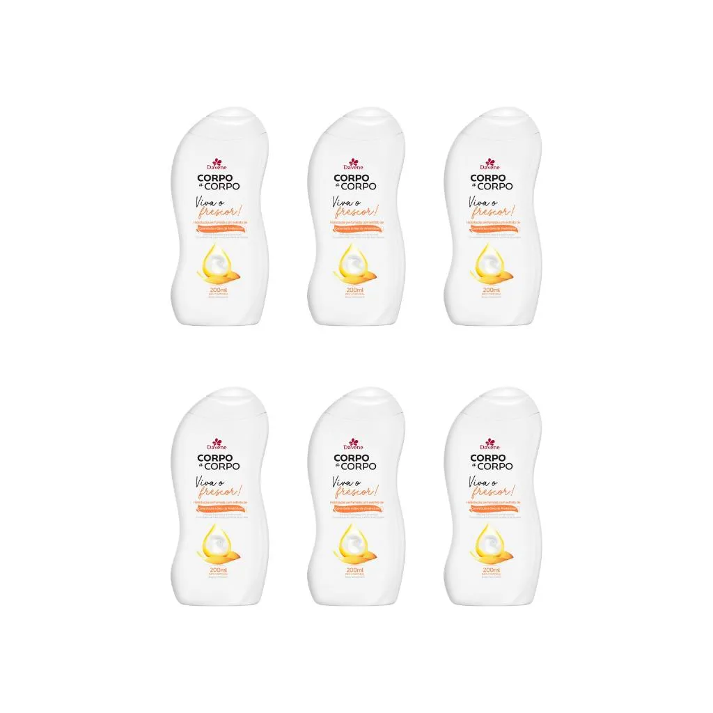 HIDRATANTE CORP DAVENE CORPO A CORPO 200ML FRESC-KIT C/6UN