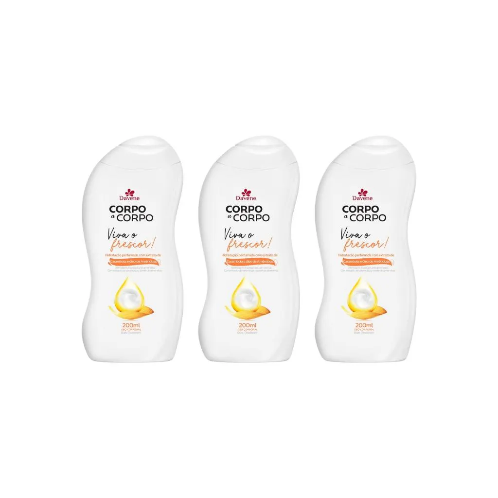 HIDRATANTE CORP DAVENE CORPO A CORPO 200ML FRESC-KIT C/3UN