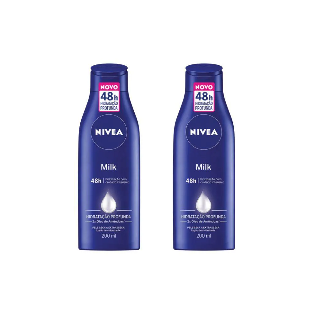 HIDRATANTE CORPORAL NIVEA 200ML MILK EXTRA SECA - KIT C/ 2UN