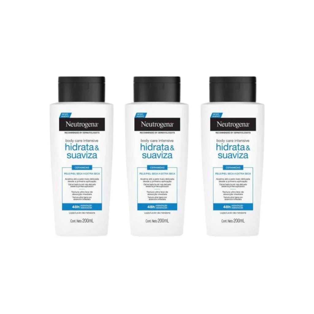 HIDRATANTE CORPORAL NEUTROGENA 200ML HIDRATA SUAVIZA-KIT3UN
