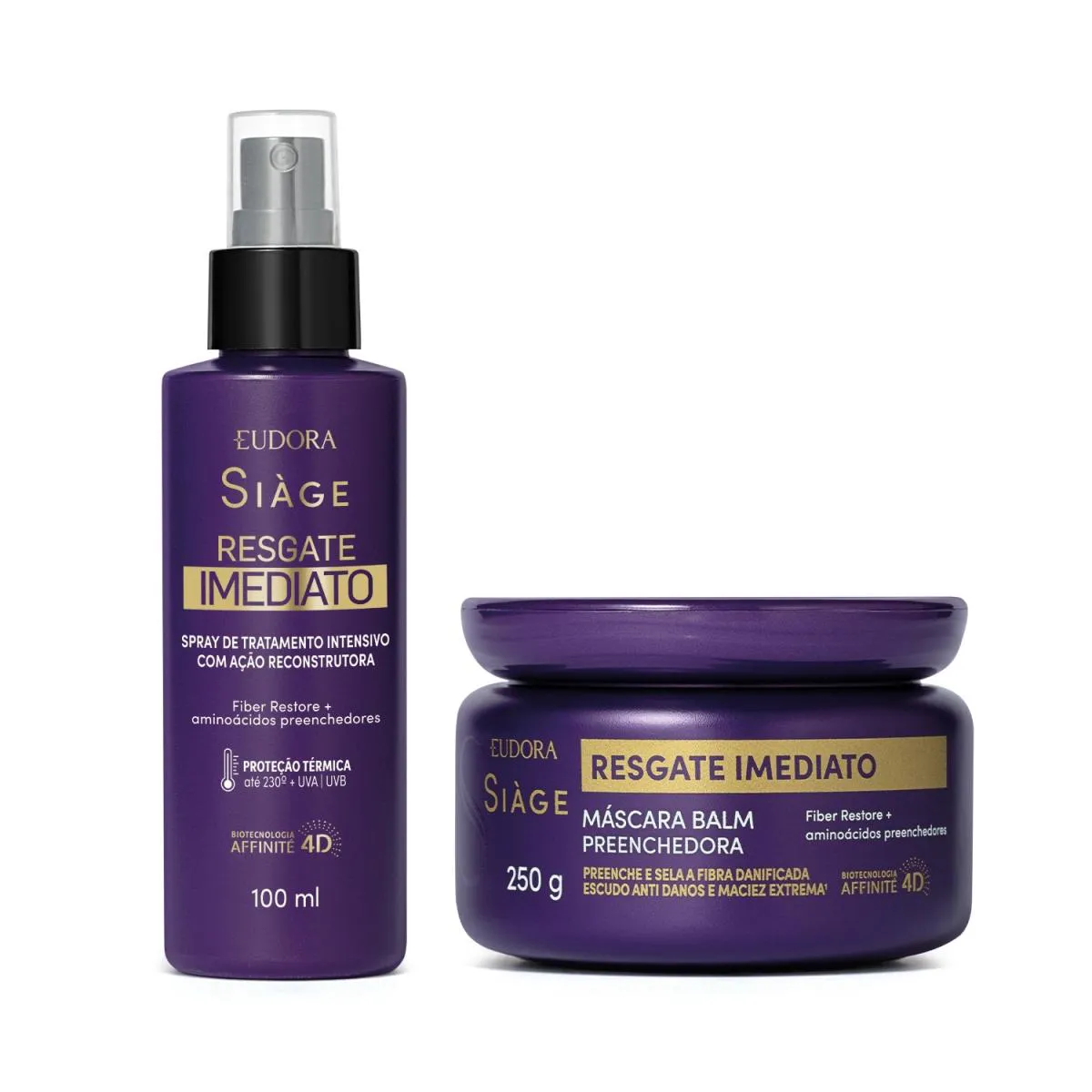 Combo Siàge Resgate Imediato Tratamento: Máscara Capilar 250G + Leave-In 100Ml