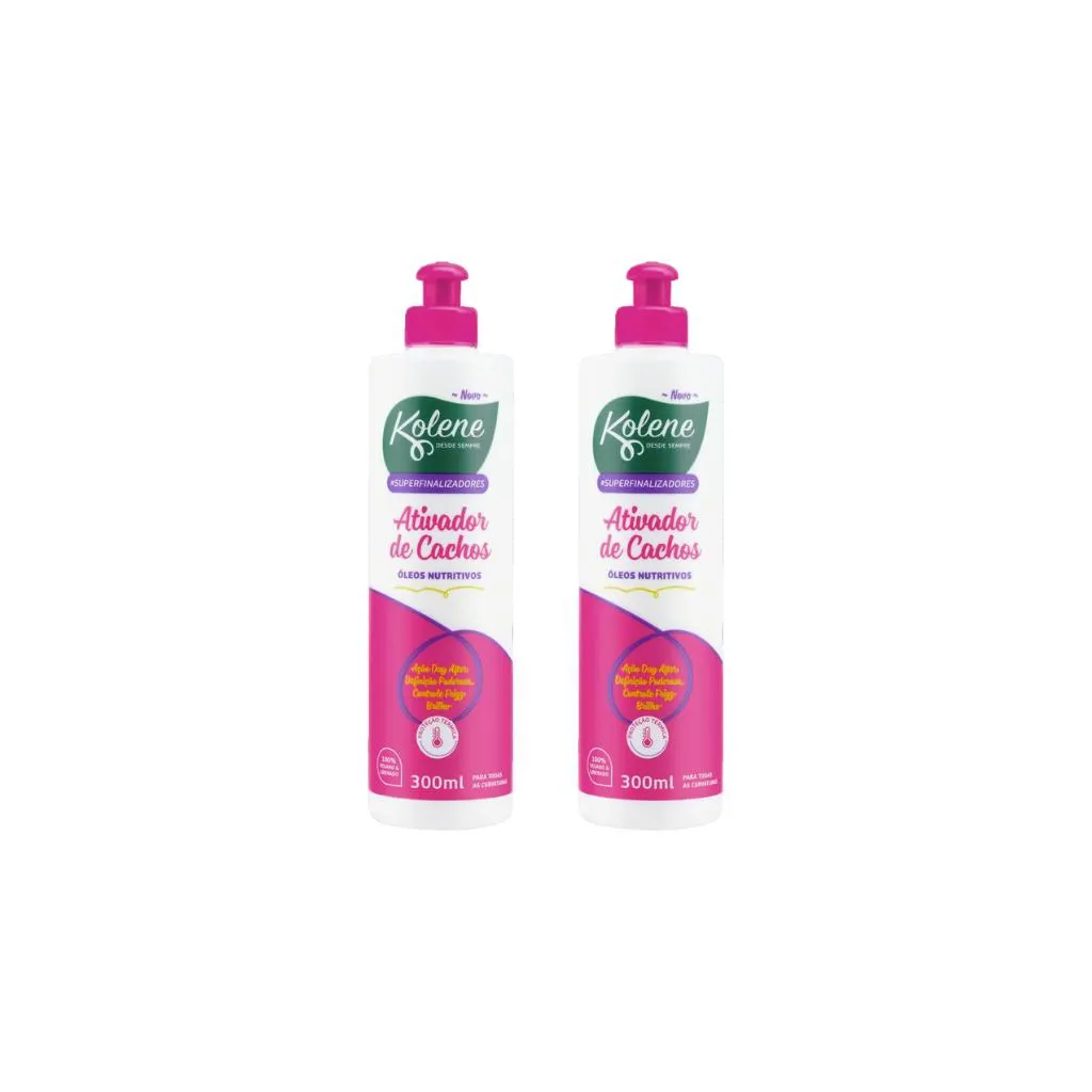 ATIVADOR DE CACHOS KOLENE OLEOS NUTRITIVOS 300ML-KIT C/2UN