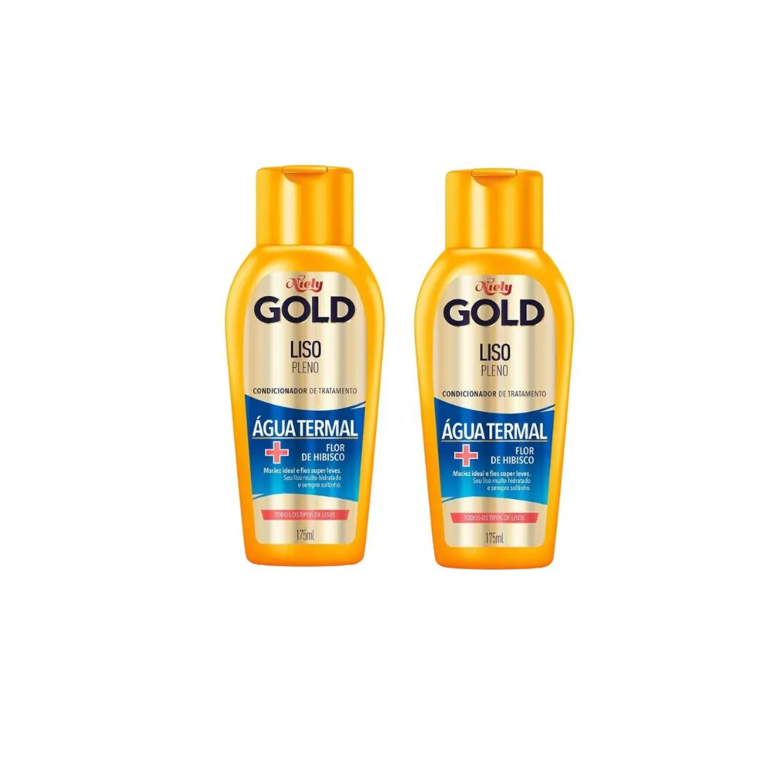 CONDICIONADOR NIELY GOLD 175ML LISO PLENO - KIT C/2UN