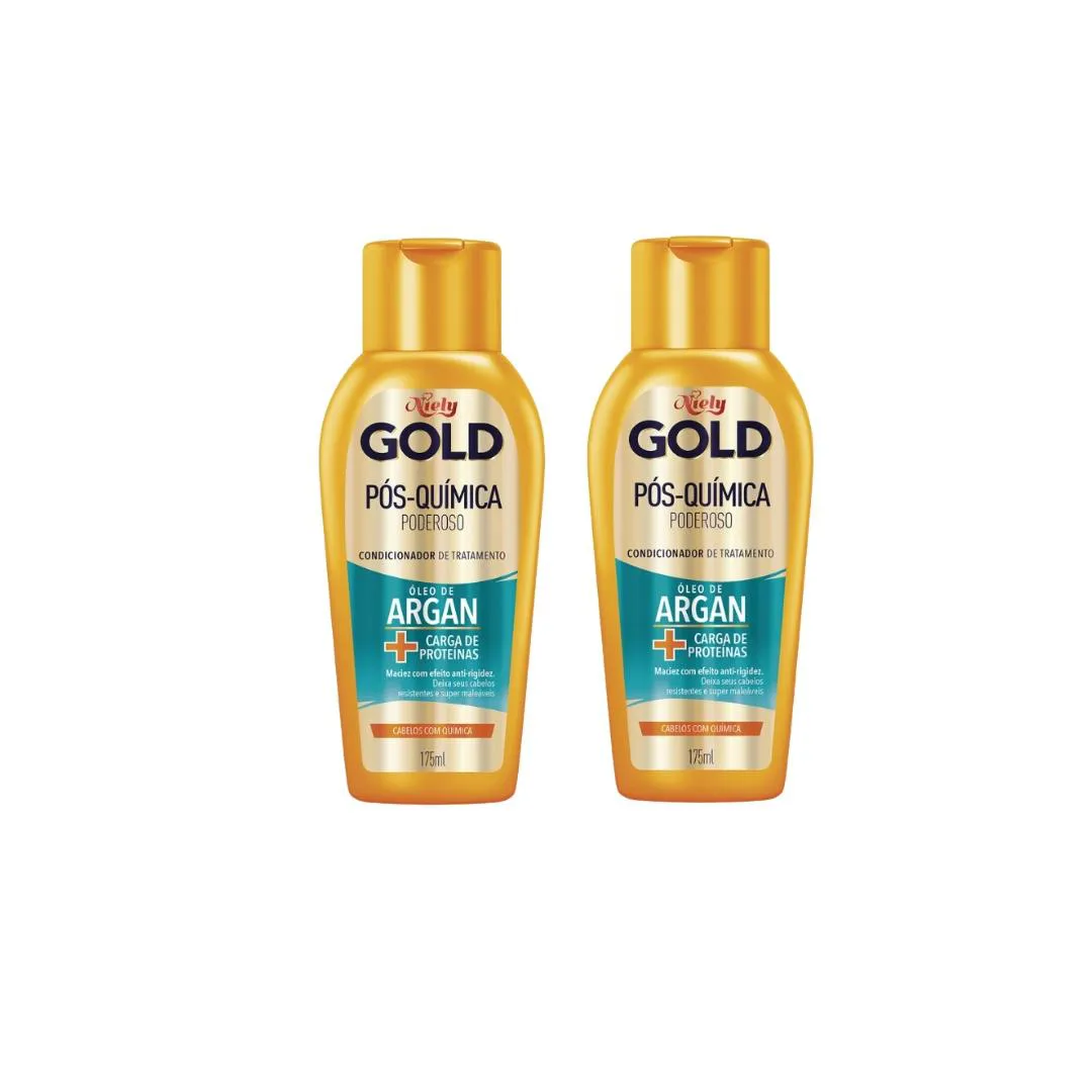 CONDICIONADOR NIELY GOLD 175ML OLEO ARGAN PóS QUIMICA - 2UN