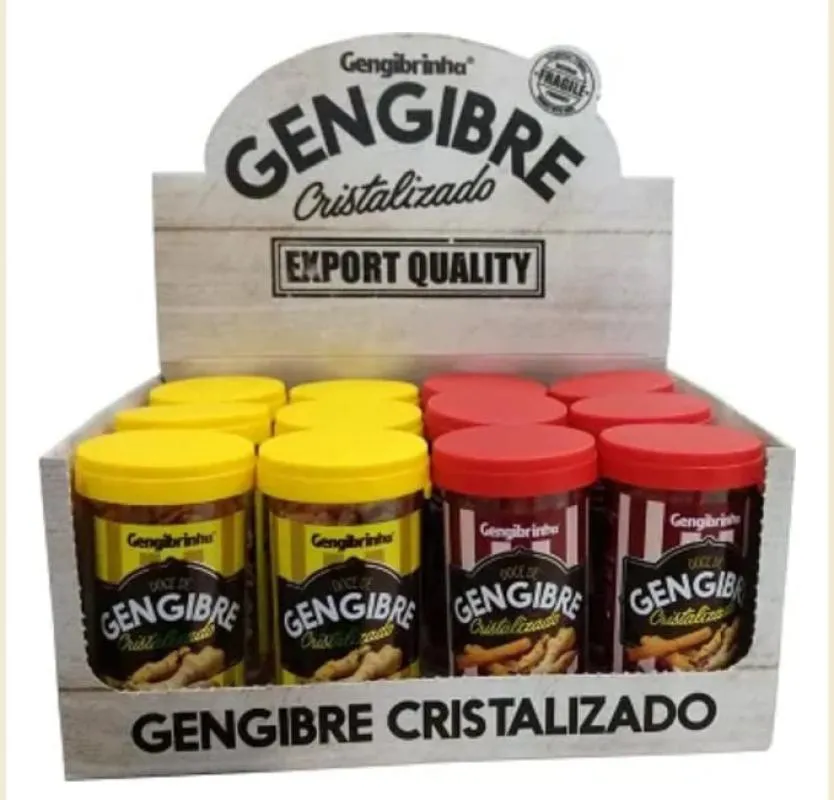 GENGIBRE CRISTALIZADO  DISPLAY MISTO C/ 12 UNIDADES (30G)  GENGIBRINHA