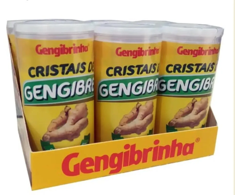 CRISTAIS DE GENGIBRE GENGIBRINHA TRADICIONAL EXTRA-FORTE C/6UN 15G