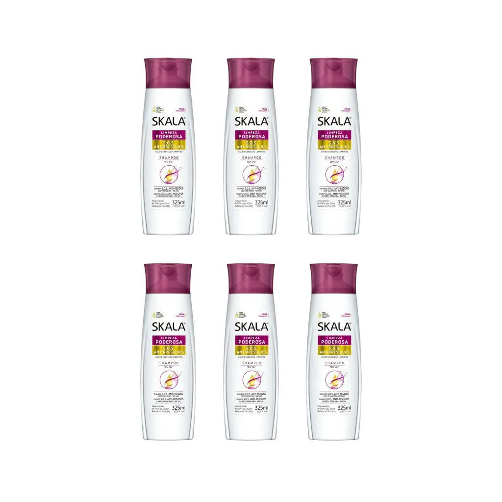 SHAMPOO SKALA ANTIRESIDUOS 325ML - KIT C/ 6UN