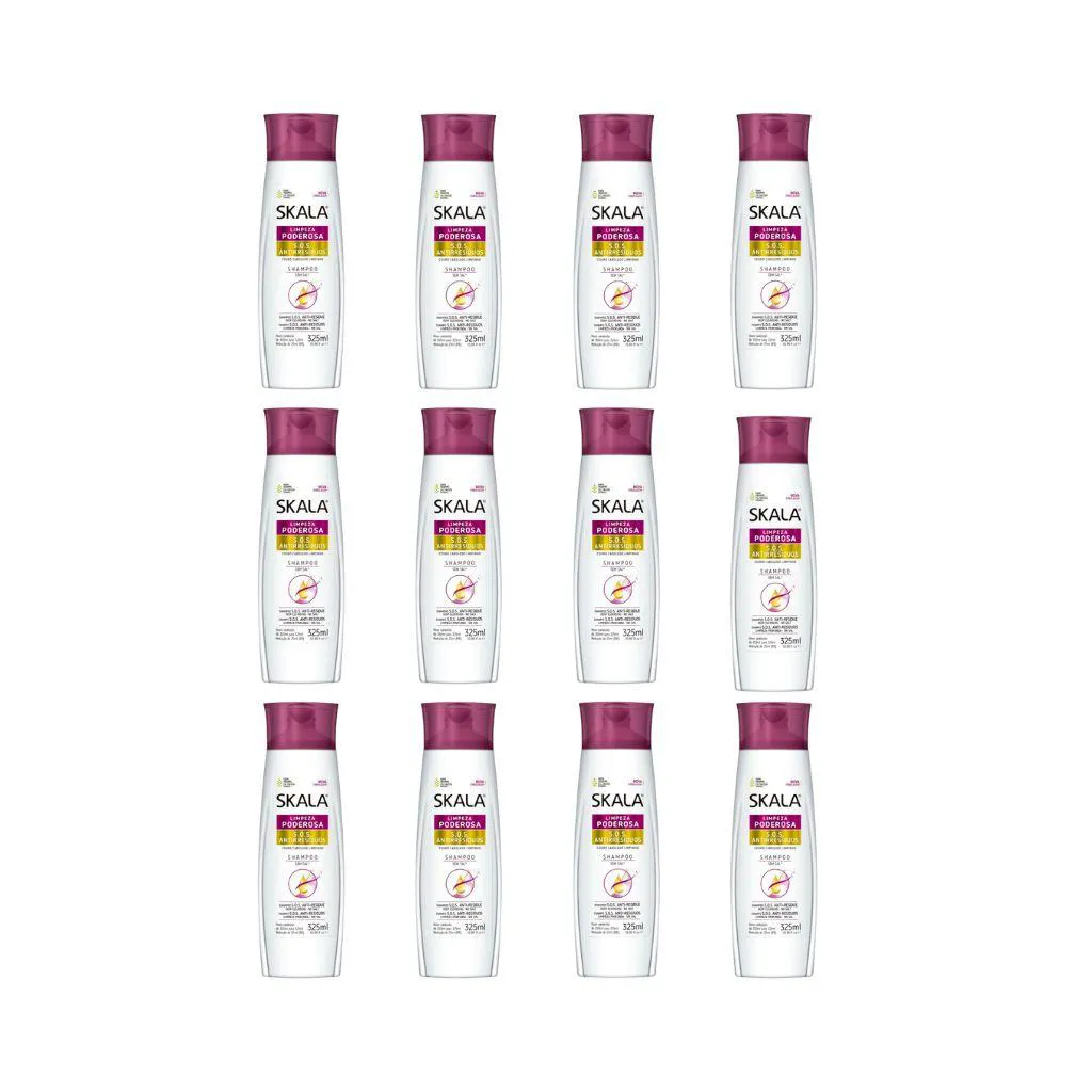 SHAMPOO SKALA ANTIRESIDUOS 325ML - KIT C/ 12UN