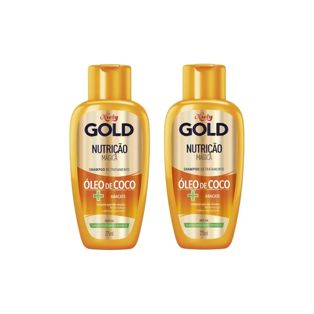 SHAMPOO NIELY GOLD 275ML NUTRIçAO PODEROSA - KIT C/2UN
