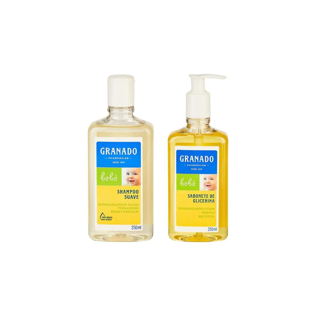 SHAMPOO GRANADO BEBE 250ML TRADICIONAL + SABONETE LIQUIDO